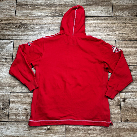 Majestic NHL Washington Capitals Hoodie Red Pullover Men's L Embroidered - Picture 2 of 14